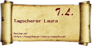 Tagscherer Laura névjegykártya
